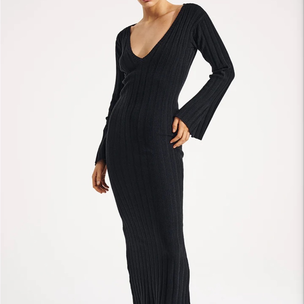 SYLK SWIM Anaya Black Dress